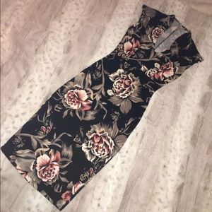 Floral calf length dress